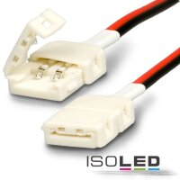 Kabelverbinder f&uuml;r einfarbige 8mm LED Streifen mit Clip 17cm IsoLED