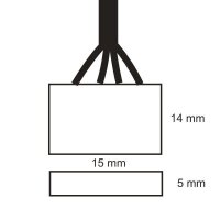Kabelanschluss f&uuml;r RGB 10mm LED Streifen 4-polig  mit Clip 16cm