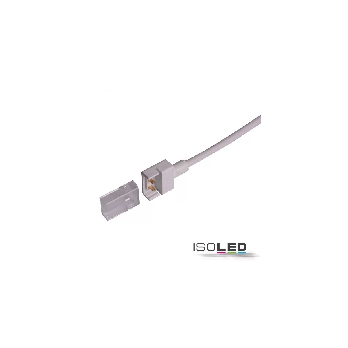 Clip-Kabelanschluss für einfarbige IP68 Flexbänder 2-polig mit Breite 12mm