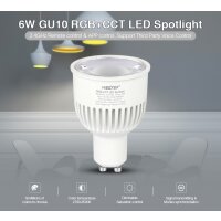 6W LED Spot RGB-CCT GU10 550lm fernbedienbar RGB-dual EEK...