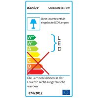 LED Wandeinbaustrahler SABIK MINI LED kaltwei&szlig; 0,8W 15lm 12V DC