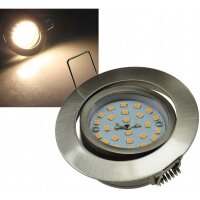 5W LED Downlight Flat-32 warmweiß 470lm Edelstahl gebürstet EEK E [A-G]