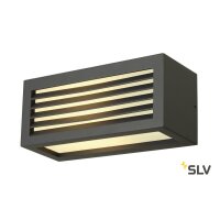 Wandleuchte SLV BOX-L für E27 230V Leuchtmittel IP44 Aluminium anthrazit