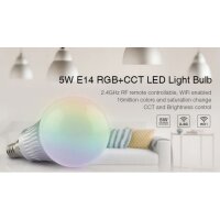 5W LED Birne RGB-CCT E14 450lm fernbedienbar 2700-6500K...