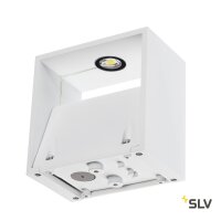 LED Wandleuchte SLV LOGS WALL 8W warmwei&szlig; Alu Geh&auml;use wei&szlig; EEK D [A-G]